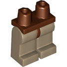 LEGO Brun rougeâtre Minifigure Les hanches avec Dark Tan Jambes (3815 / 73200)