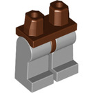 LEGO Brun rougeâtre Minifigure Les hanches avec Medium Stone grise Jambes (73200 / 88584)