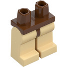 LEGO Rödaktig Brun Minifigur Höfter med Brungul Ben (3815 / 73200)