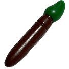 LEGO Reddish Brown Minifigure Paint Brush with Green Tip without Silver Rim (15232 / 65695)