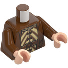 LEGO Roodachtig bruin Molly Weasley met Bruin en Zandbruin Robe Minifiguur Torso (973 / 76382)