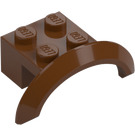 LEGO Roodachtig bruin Spatbord Steen 2 x 4 x 1 met Wiel Boog (28579 / 98282)