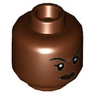 LEGO Rötlich-braun Nakia Minifigure Kopf (Einbau-Vollbolzen) (3626 / 37244)
