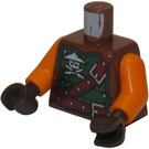 LEGO Roodachtig Bruin Ninjago Torso (973)