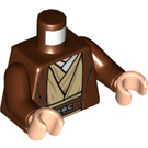 LEGO Roodachtig Bruin Obi-Wan Kenobi Minifig Torso met Reddish Brown Jedi Robe (973 / 76382)