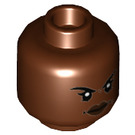 LEGO Rötlich-braun Okoye Minifigure Kopf (Einbau-Vollbolzen) (3626 / 37237)