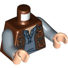 LEGO Brun rougeâtre Owen Grady Minifig Torse (973 / 76382)