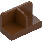 LEGO Reddish Brown Panel 1 x 2 x 1 with Thin Central Divider and Rounded Corners (18971 / 93095)