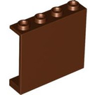 LEGO Reddish Brown Panel 1 x 4 x 3 without Side Supports, Hollow Studs (4215 / 30007)