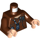 LEGO Reddish Brown Park Worker Minifig Torso (973 / 76382)
