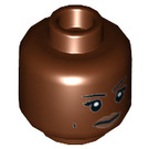 LEGO Reddish Brown Patty Tolan Minifigure Head (Recessed Solid Stud) (3626 / 27430)