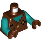 LEGO Roodachtig Bruin Pilot Minifig Torso (973 / 76382)