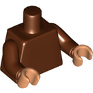 LEGO Rötlich-braun Schmucklos Torso mit Reddish Brown Arme und Flesh Hände (973 / 88585)