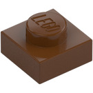 LEGO Reddish Brown Plate 1 x 1 (3024)