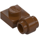 LEGO Roodachtig bruin Plaat 1 x 1 met Klem (Dikke ring) (4081 / 41632)