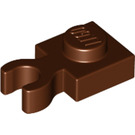 LEGO Reddish Brown Plate 1 x 1 with Vertical Clip (Thick Open 'O' Clip) (44860 / 60897)