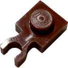 LEGO Reddish Brown Plate 1 x 1 with Vertical Clip (Thin 'U' Clip) (4085 / 60897)