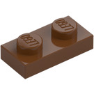 LEGO Reddish Brown Plate 1 x 2 (3023)