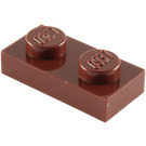 LEGO Roodachtig Bruin Plaat 1 x 2 (3023 / 28653)