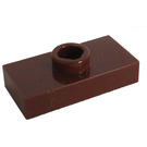 LEGO Reddish Brown Plate 1 x 2 with 1 Stud (without Bottom Groove) (3794)
