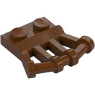 LEGO Reddish Brown Plate 1 x 2 with Angled Bar Handles (92692)