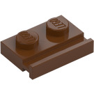 LEGO Reddish Brown Plate 1 x 2 with Door Rail (32028)