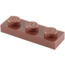 LEGO Reddish Brown Plate 1 x 3 (3623)