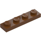 LEGO Roodachtig bruin Plaat 1 x 4 (3710)