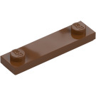 LEGO Roodachtig bruin Plaat 1 x 4 met Twee Noppen met groef (41740)