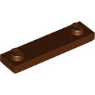 LEGO Reddish Brown Plate 1 x 4 with Two Studs with Groove (41740)