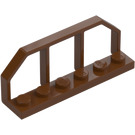 LEGO Reddish Brown Plate 1 x 6 with Train Wagon Railings (6583 / 58494)