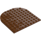 LEGO Rötliches Braun Platte 10 x 10 Hälfte Kreis (80031)