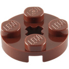 LEGO Reddish Brown Plate 2 x 2 Round with Axle Hole (with '+' Axle Hole) (4032)