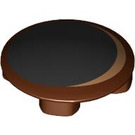 LEGO Reddish Brown Plate 2 x 2 Round with Rounded Bottom with Eye / Pupil (2654 / 106200)