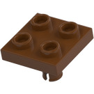 LEGO Reddish Brown Plate 2 x 2 with Bottom Pin (No Holes) (2476 / 48241)