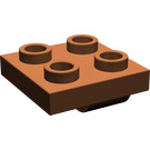 LEGO Reddish Brown Plate 2 x 2 with Hole without Underneath Cross Support (2444)