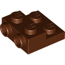 LEGO Rötlich-braun Platte 2 x 2 x 0.7 mit 2 Bolzen auf Seite (4304 / 99206)