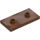 LEGO Punaruskea Levy 2 x 4 jossa 2 Nupit (65509)