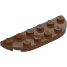 LEGO Roodachtig bruin Plaat 2 x 6 met Afgeronde hoeken (18980)