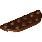 LEGO Reddish Brown Plate 2 x 6 with Rounded Corners (18980)