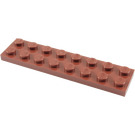 LEGO Roodachtig Bruin Plaat 2 x 8 (3034)