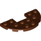 LEGO Roodachtig Bruin Plaat 3 x 6 Ronde Halve Cirkel met Uitsparing (18646)