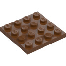 LEGO Rödaktig Brun Platta 4 x 4 (3031)