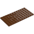 LEGO Roodachtig bruin Plaat 6 x 12 (3028)