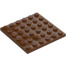 LEGO Červenohnědá Deska 6 x 6 (3958)