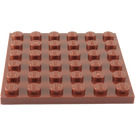 LEGO Reddish Brown Plate 6 x 6 (3958)