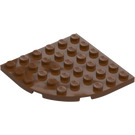 LEGO Reddish Brown Plate 6 x 6 Round Corner (6003)