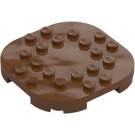 LEGO Roodachtig bruin Plaat 6 x 6 x 0.7 Rond Semicircle (66789)