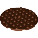 LEGO Roodachtig Bruin Plaat 8 x 8 Ronde Cirkel (74611)