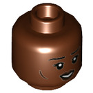 LEGO Reddish Brown Professor Sinistra Minifigure Head (Recessed Solid Stud) (3626 / 79169)